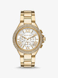 Michael Kors Camille Silver Diamonds Dial Gold Steel Strap Watch for Women - MK5756 Authentic Buy Shop Now