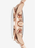 Michael Kors Bradshaw Chronograph Rose Gold Dial Rose Gold Steel Strap Watch For Women - MK6321 Authentic Buy Shop Now