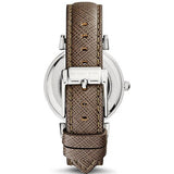 Michael Kors Caitlin Quartz Silver Dial Gray Leather Strap Watch For Women - MK2377 Authentic Buy Shop Now