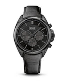 Hugo Boss Driver Chronograph Black Dial Black Leather Strap Watch For Men - HB1513061 Authentic Buy Shop Now