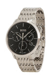 Hugo Boss Associate Black Dial Silver Steel Strap Watch for Men - 1513267 Authentic Buy Shop Now