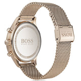 Hugo Boss Companion Quartz Black Dial Rose Gold Mesh Bracelet Watch For Men - HB1513548 Authentic Buy Shop Now