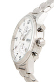 Hugo Boss Aeroliner Chronograph White Dial Silver Steel Strap Watch for Men - 1513182 Authentic Buy Shop Now