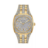 Bulova Phantom Crystal Silver Dial Two Tone Steel Strap Watch for Men - 98B323 Authentic Buy Shop Now