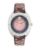 Versace Shadov Pink Dial Pink Leather Strap Watch for Women - VEBM00818 Authentic Buy Shop Now