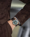 IWC Pilot's Watch Automatic Spitfire Green Dial Brown Leather Strap Watch for Men - IW326802 Authentic Buy Shop Now