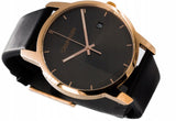 Calvin Klein City Quartz Grey Dial Black Leather Strap Watch for Men - K2G2G6C3 Authentic Buy Shop Now