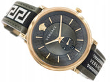Versace V-Circle Quartz Green Dial Green Leather Strap Watch for Men - VEBQ01519 Authentic Buy Shop Now