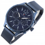 Tommy Hilfiger Gavin Chronograph Blue Dial Blue Mesh Bracelet Watch for Men - 1791471 Authentic Buy Shop Now
