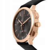 Calvin Klein Posh Grey Dial Black Leather Strap Watch for Men - K8Q376C3 Authentic Buy Shop Now