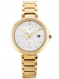 Tommy Hilfiger Angela White Dial Gold Steel Strap Watch for Women - 1782128 Authentic Buy Shop Now