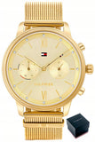 Tommy Hilfiger Blake Quartz Gold Dial Gold Mesh Bracelet Watch for Women - 1782302 Authentic Buy Shop Now
