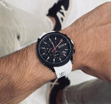 Hugo Boss Velocity Black Dial White Rubber Strap Watch for Men - 1513718 Authentic Buy Shop Now