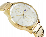 Tommy Hilfiger Chase Quartz White Dial Gold Steel Strap Watch for Men - 1791576 Authentic Buy Shop Now