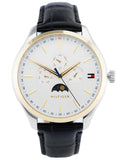 Tommy Hilfiger Oliver Analog Silver Dial Black Leather Strap Watch for Men - 1791305 Authentic Buy Shop Now