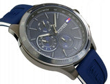 Tommy Hilfiger Bank Blue Dial Blue Rubber Strap Watch for Men - 1791721 Authentic Buy Shop Now