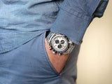 Versace V-Ray Chronograph Quartz Silver Dial Silver Steel Strap Watch For Men - VE2I00321 Authentic Buy Shop Now