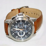 Michael Kors Ryker Chronograph Analog Blue Dial Brown Leather Strap Watch For Men - MK8518 Authentic Buy Shop Now