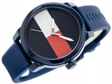Tommy Hilfiger Denim Quartz Blue Dial Blue Rubber Strap Watch for Men - 1791322 Authentic Buy Shop Now