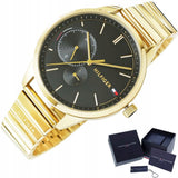 Tommy Hilfiger Brooke Black Dial Gold Steel Strap Watch for Women - 1782019 Authentic Buy Shop Now