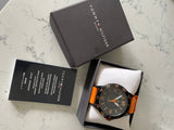 Tommy Hilfiger Cole Black Dial Orange Rubber Strap Watch for Men - 1790985 Authentic Buy Shop Now