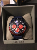 Guess Odyssey Analog Blue Dial Blue Rubber Strap Watch For Men - W1108G1 Authentic Buy Shop Now