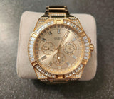 Guess Zeus Diamonds Gold Dial Gold Steel Strap Watch for Men - GW0209G2 Authentic Buy Shop Now
