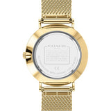 Coach Charles Black Dial Gold Mesh Bracelet Watch for Men - 14602440 Authentic Buy Shop Now