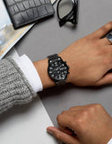 Hugo Boss Chronograph Black Dial Black Steel Strap Watch for Men - 1513180 Authentic Buy Shop Now