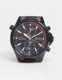 Hugo Boss Globetrotter Black Dial Black Steel Strap Watch for Men - 1513825 Authentic Buy Shop Now