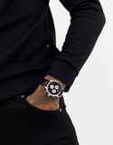 Hugo Boss Companion Black Dial Black Leather Strap Watch for Men - 1513543 Authentic Buy Shop Now