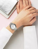 Emporio Armani Valeria Quartz Mother of Pearl Dial Silver Steel Strap Watch For Women - AR11030 Authentic Buy Shop Now