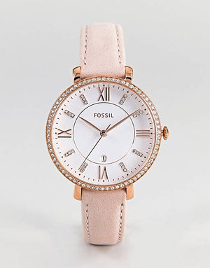 Fossil Jacqueline White Dial Pink Leather Strap Watch for Women - ES4303 Authentic Buy Shop Now