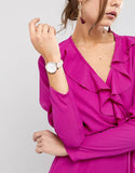 Fossil Jacqueline White Dial Pink Leather Strap Watch for Women - ES4303 Authentic Buy Shop Now