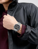 Fossil Goodwin Chronograph Black Dial Silver Steel Strap Watch for Men - FS5412 Authentic Buy Shop Now
