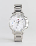 Tommy Hilfiger Claudia Silver Dial Silver Steel Strap Watch for Women - 1781741 Authentic Buy Shop Now