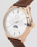 Tommy Hilfiger Oliver Chronograph White Dial Brown Leather Strap Watch for Men - 1791306 Authentic Buy Shop Now