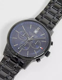 Tommy Hilfiger Kyle Quartz Blue Dial Black Steel Strap Watch for Men - 1791633 Authentic Buy Shop Now