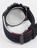Tommy Hilfiger Mason Black Dial Black Rubber Strap Watch for Men - 1791793 Authentic Buy Shop Now