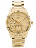 Guess Crystal Multifunction Gold Dial Gold Steel Strap Watch for Women - W0778L2 Authentic Buy Shop Now