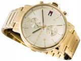 Tommy Hilfiger Daniel White Dial Gold Steel Strap Watch for Men - 1710415 Authentic Buy Shop Now