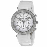 Michael Kors Parker White Dial White Leather Strap Watch for Women - MK5848 Authentic Buy Shop Now
