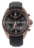 Hugo Boss Driver Black Dial Black Leather Strap Watch for Men - 1513092 Authentic Buy Shop Now