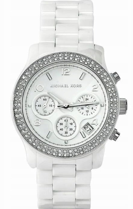 Michael Kors Runway White Dial White Steel Strap Watch for Women - MK5188 Authentic Buy Shop Now