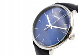 Calvin Klein High Noon Quartz Blue Dial Black Leather Strap Watch for Men - K8M211CN Authentic Buy Shop Now