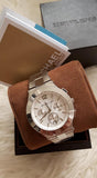 Michael Kors Wyatt White Dial Silver Steel Strap Watch For Women - MK5932 Authentic Buy Shop Now