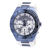 Guess Luna Diamonds White Dial White Rubber Strap Watch for Women - W0653L2 Authentic Buy Shop Now