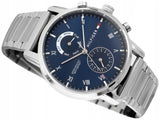 Tommy Hilfiger Kane Blue Dial Silver Steel Strap Watch for Men - 1710401 Authentic Buy Shop Now