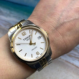 Tissot T Classic PR 100 White Dial Two Tone Steel Strap Watch for Men - T101.410.22.031.00 Authentic Buy Shop Now