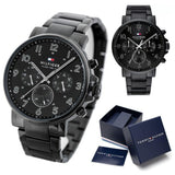 Tommy Hilfiger Daniel Black Dial Black Steel Strap Watch for Men - 1710383 Authentic Buy Shop Now
